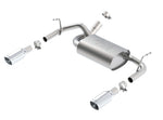 Borla 12-14 Jeep Wrangler JK 2Dr & 4Dr Rear Section ATAK Single Sqaure Rolled Angle-Cut Exit Exhaust - Miami AutoSport Technik