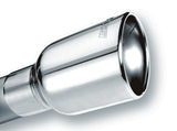 Borla Universal Polished Tip Single Oval Rolled Angle-Cut w/Clamp (inlet 2 1/2in. Outlet 4 1/4 x 3 1 - Miami AutoSport Technik