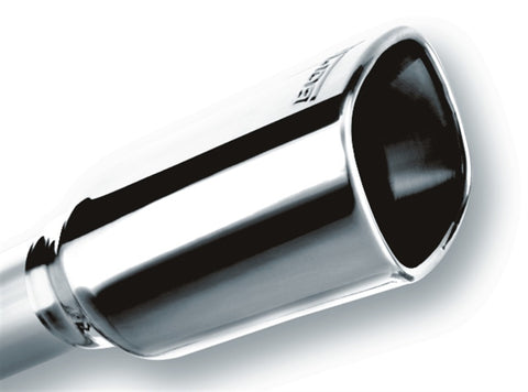 Borla 2.25in Inlet 3.28in x 3.5in Square Rolled Angle Cut x 7.88in Long Exhaust Tip - Miami AutoSport Technik