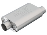 Borla CrateMuffler SBC Hot 350/383 3 inch Offset/Center 14in x 4.35in x 9in Oval Muffler - Miami AutoSport Technik