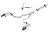 Borla Atak Cat-Back 15-17 Ford Mustang GT 5.0L V8 MT/AT 3in pipe 4in Black Chrome Tips - Miami AutoSport Technik