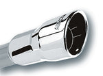 Borla 2.25in Inlet 3.5in Round Rolled Angle Cut Intercooled Outlet x 6.5in Long Embossed Tip - Miami AutoSport Technik
