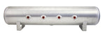 Air Lift 4 Gal Alum Tank - (4) 1/4in Face Ports (2) 3/8in End Ports & 1/4in Drain - 30in L X 6in D - Miami AutoSport Technik