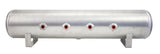 Air Lift 4 Gal Alum Tank - (4) 1/4in Face Ports (2) 3/8in End Ports & 1/4in Drain - 30in L X 6in D - Miami AutoSport Technik