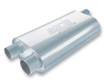 Borla Universal Oval Transverse Single 3in Inlet/2.5in Outlet 19in x 10.25in x 5.5in Turbo Muffler - Miami AutoSport Technik