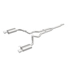 MagnaFlow Cat Back, SS, 2.5in, Street, Dual Split Polished 4.5in Tips 2015 Ford Mustang Ecoboost - Miami AutoSport Technik