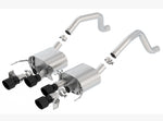 Borla 2015+ Chevy Corvette C7 Z06 6.2L Axle Back ATAK Exhaust Black Quad Tips w/o AFM w/ NPP - Miami AutoSport Technik