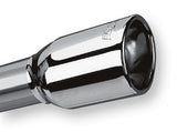 Borla Universal Polished Tip Single Oval Rolled Angle-Cut w/Clamp (inlet 2 1/4in. Outlet 3 5/8 x 2 1 - Miami AutoSport Technik