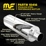 MagnaFlow Muffler Mag SS 14X4X4 2.5X2.5 - Miami AutoSport Technik