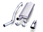 Borla 97-99 Jeep Wrangler 2.5/4.0L w/o Hitch Cat-Back 2.25in Single Sqr Angle Cut Phntm Rear - Miami AutoSport Technik