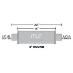 MagnaFlow Muffler Mag SS 14X4X4 2.5X2.5 - Miami AutoSport Technik